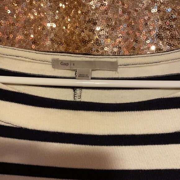 Navy Blue and White Striped GAP Dress - Picture 3 of 3